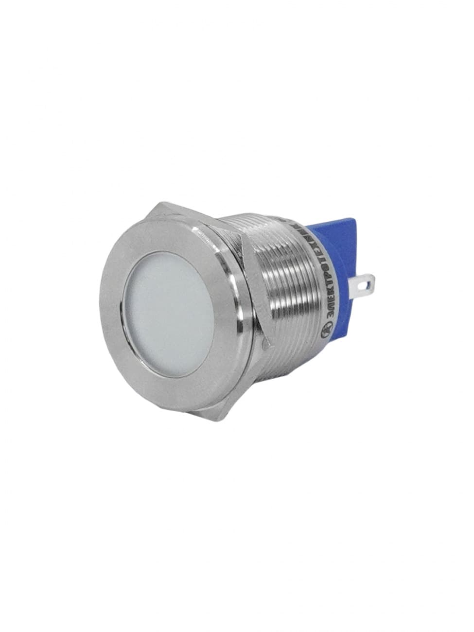 Индикаторная лампа GQ22T-D/L/W/24V/S, белая, металл. корпус, светодиодная матрица d=22мм, 24В AC/DC (ЭТ)