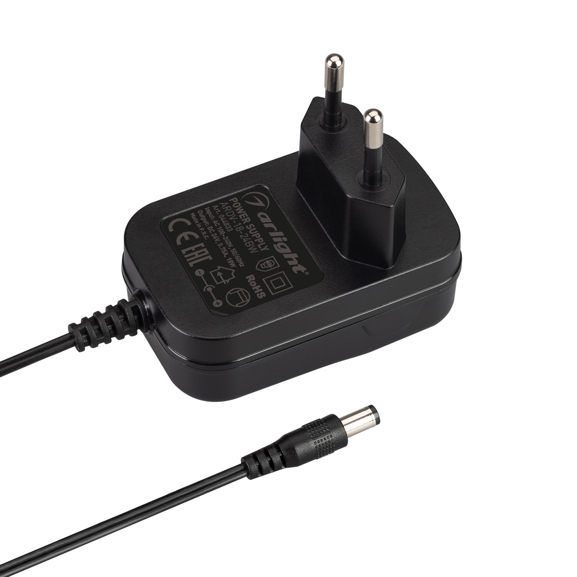 Блок питания ARDV-18-24BW (24V, 0.75A, 18W) (Адаптер, 3 года)