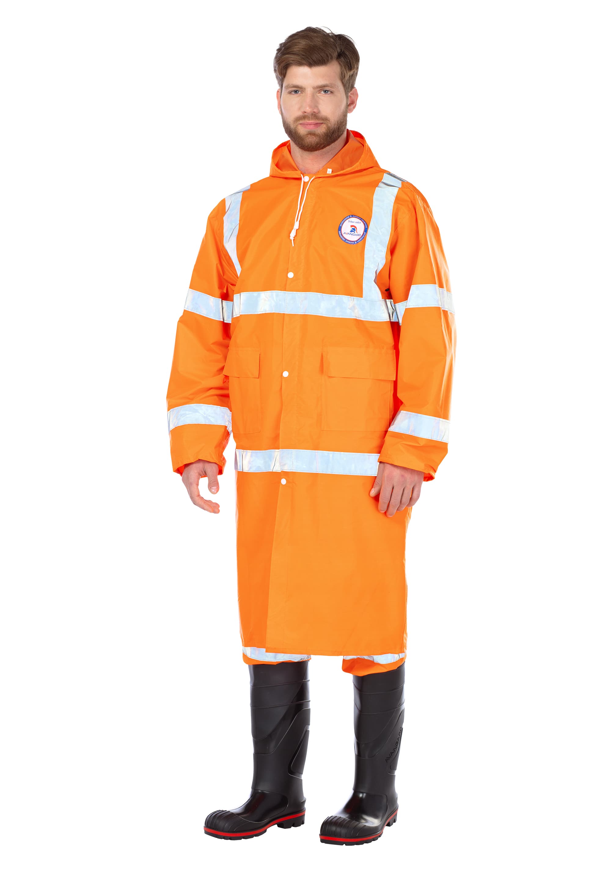 Плащ влагозащитный с СОП Triton extra оранжевого цвета cloak orange, р. 128-132 ( XXXXL )
