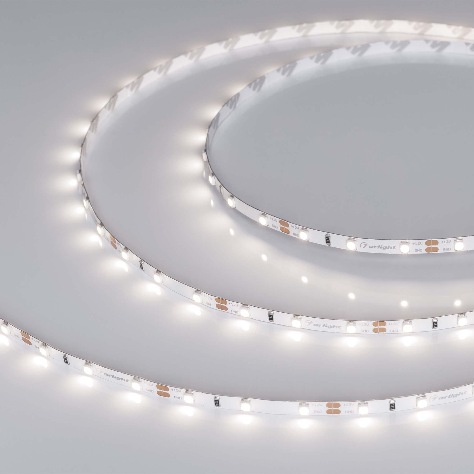 Лента светодиодная 4,8 Вт/м 12В IP20 4000K 60LED/м RT-A60-5mm SMD 2835 5 м