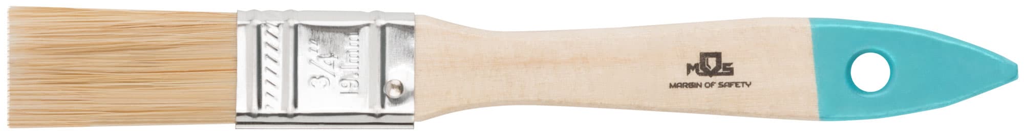 Кисть флейцевая, натур. cветлая щетина, деревянная ручка 3/4'' (19 мм)