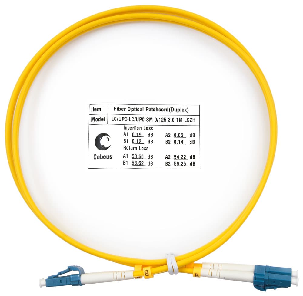 Патч-корд оптический duplex 1м LC-LC 9/125 sm LSZH