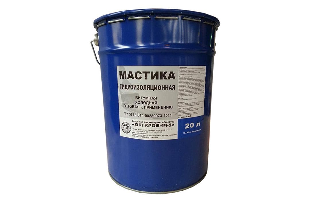 Мастика битумно-полимерная гидрои золяционная (20 л)