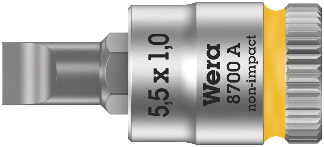 Головка торцевая 8700 A FL Zyklop со вставкой под шлиц DR 1/4 SL 1X5.5X28 мм