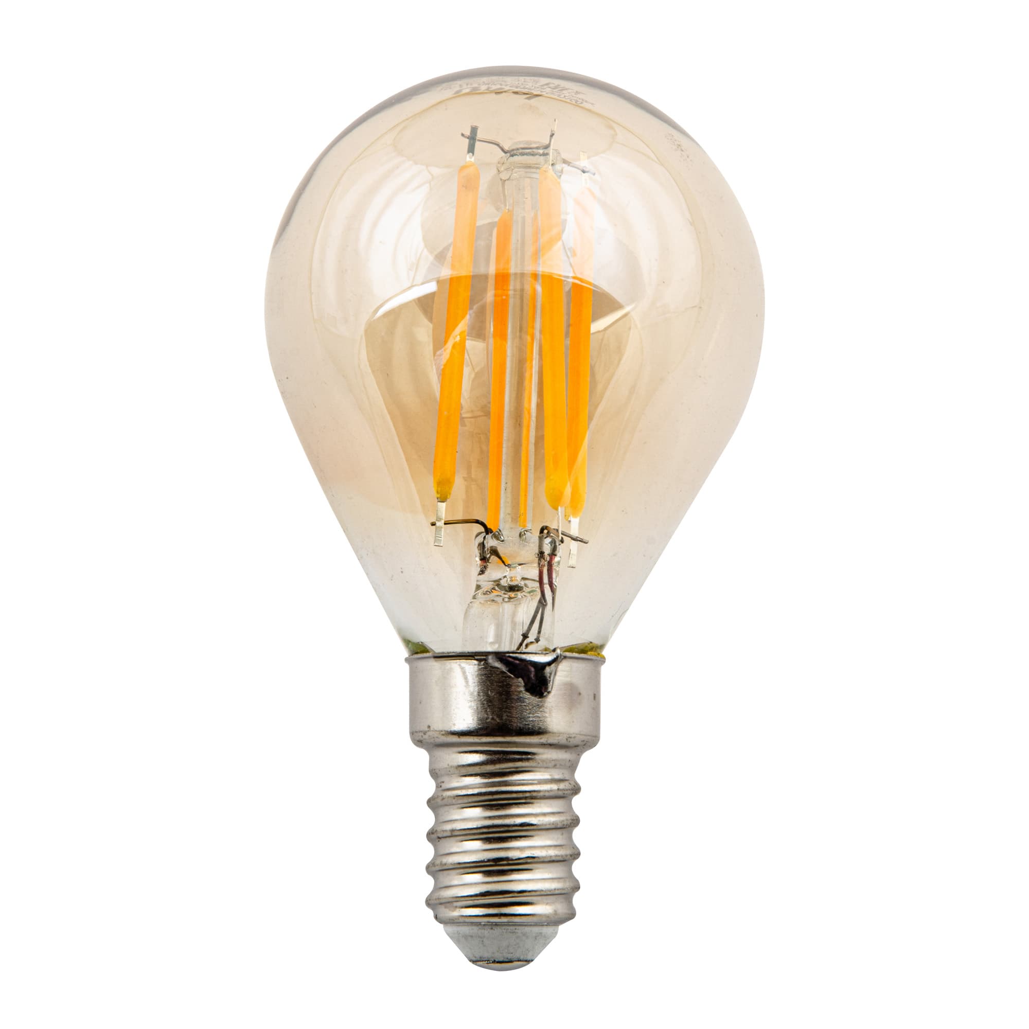 Лампа светодиодная Vintage 5 Вт Форма шар золотистая колба Картон ТМ LED-G45-5W/GOLDEN/E14 GLV21GO