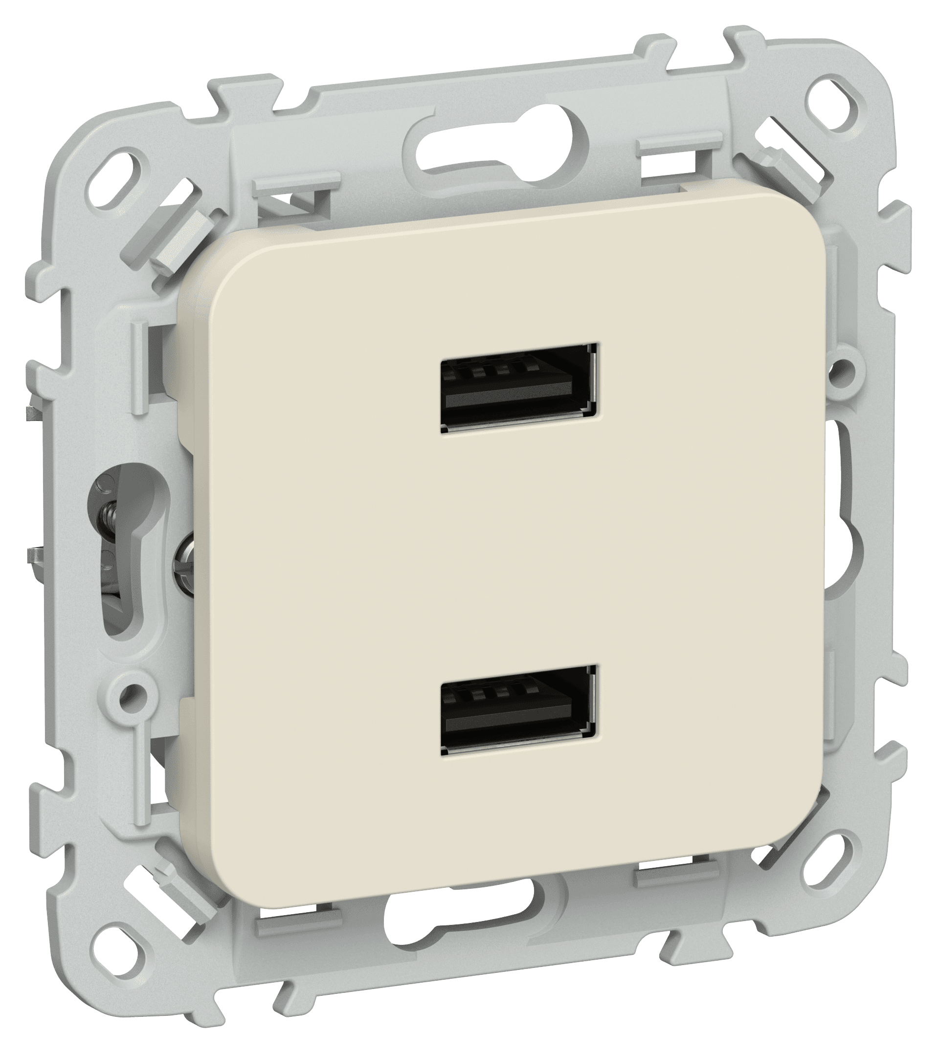 FLITE Розетка USB A+A 3,1А РЮ-2-ФлСл сливочный IEK