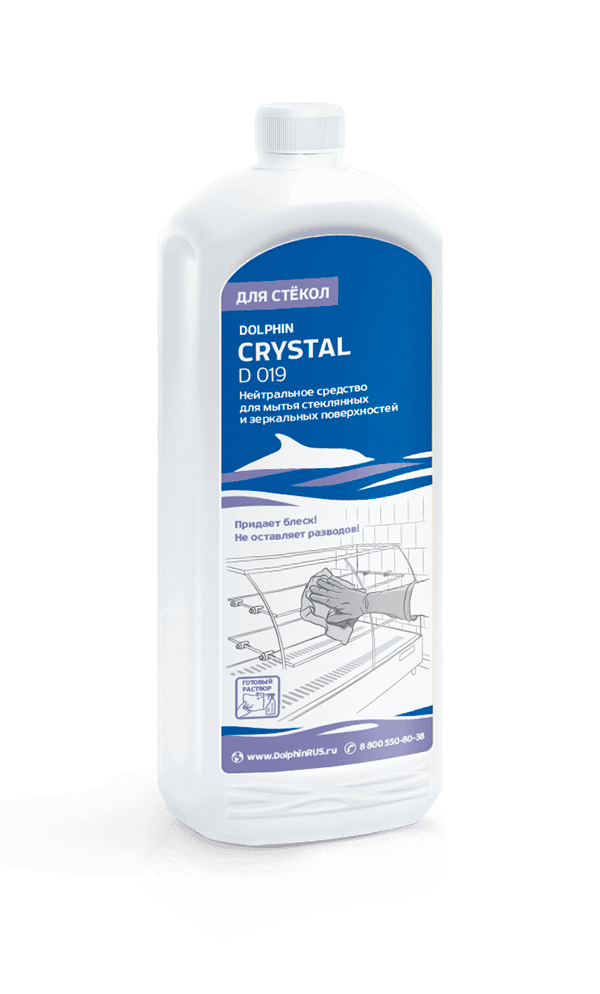 Средство Dolphin ''Crystal'', 1 л., для мытья стекол