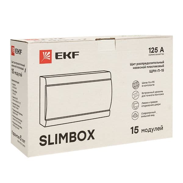Щит распределительный ЩРН-П-15 SlimBox белаядверцаIP41 PROxima