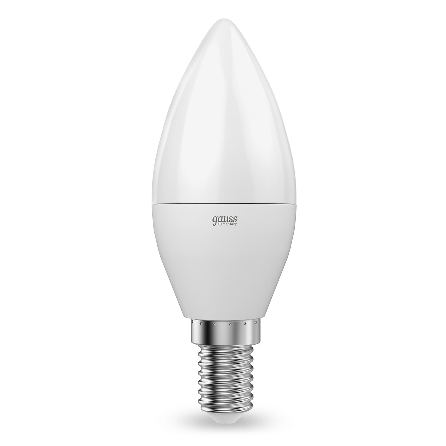 Лампа светодиодная LED 7 Вт 470 лм 4100К свеча нейтральный E14 AC 220В (промоупаковка 3 лампы) Elementary Gauss