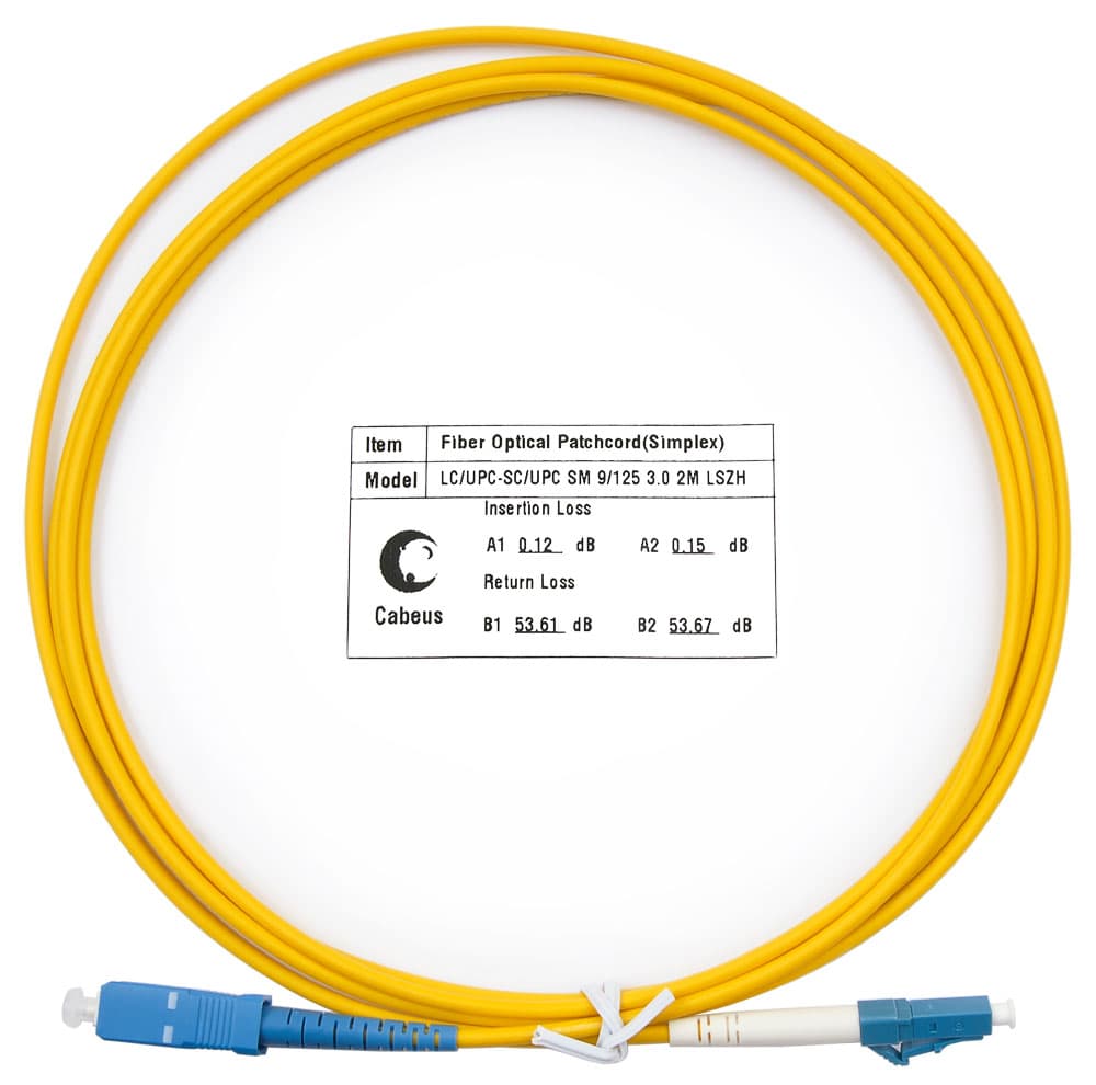 Патч-корд оптический simplex 2м LC-SC 9/125 sm LSZH