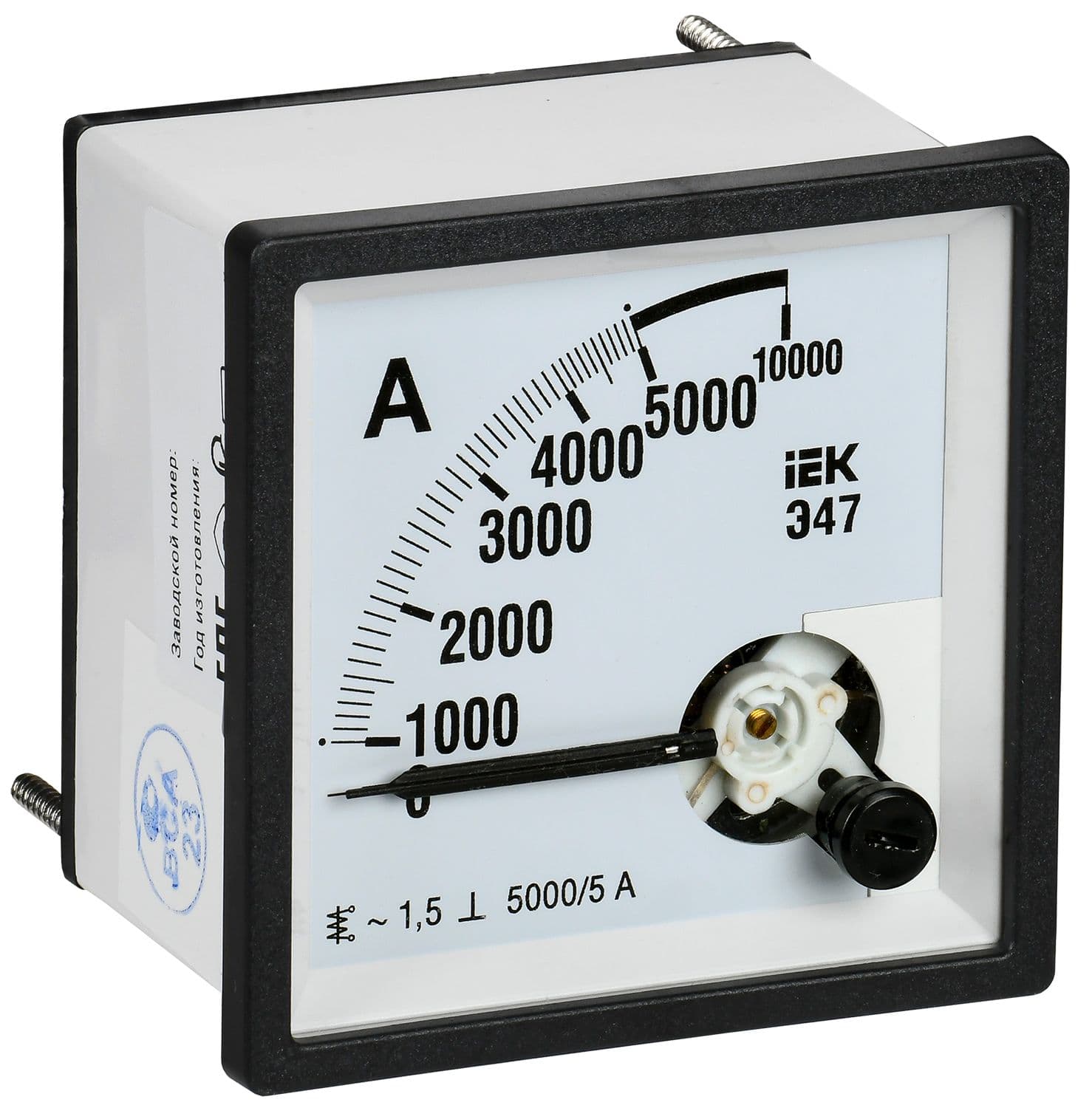 Амперметр Э47 5000/5А класс точности 1,5 72х72 мм