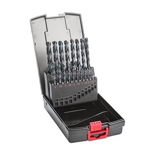 Набор сверл спиральных по металлу HSS-G PRO DIN 338 1-10 мм, шаг 0,5 мм, 19 шт.
