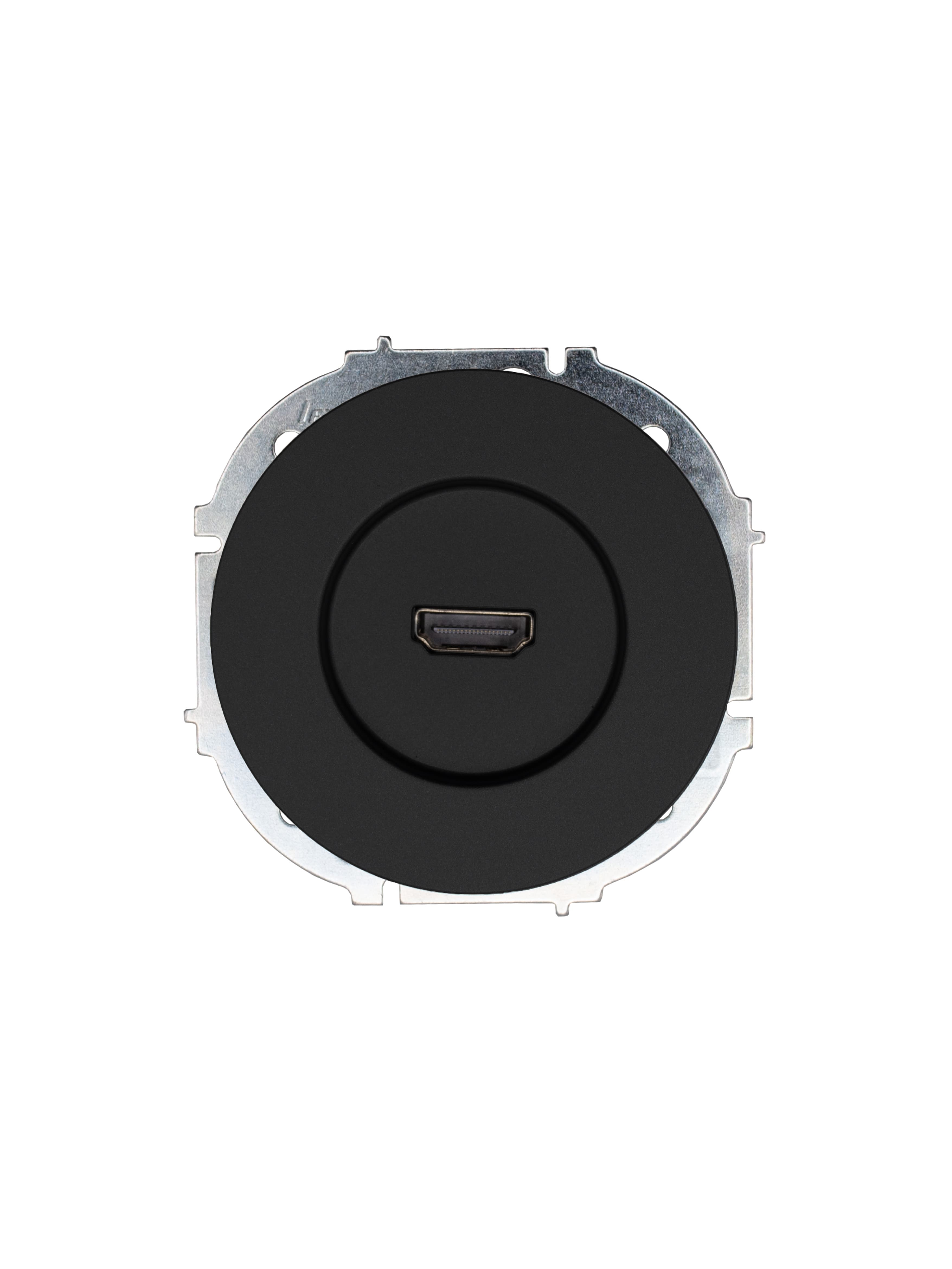 OSEN Розетка HDMI, механизм, чёрный бархат Lezard 743-4288-203
