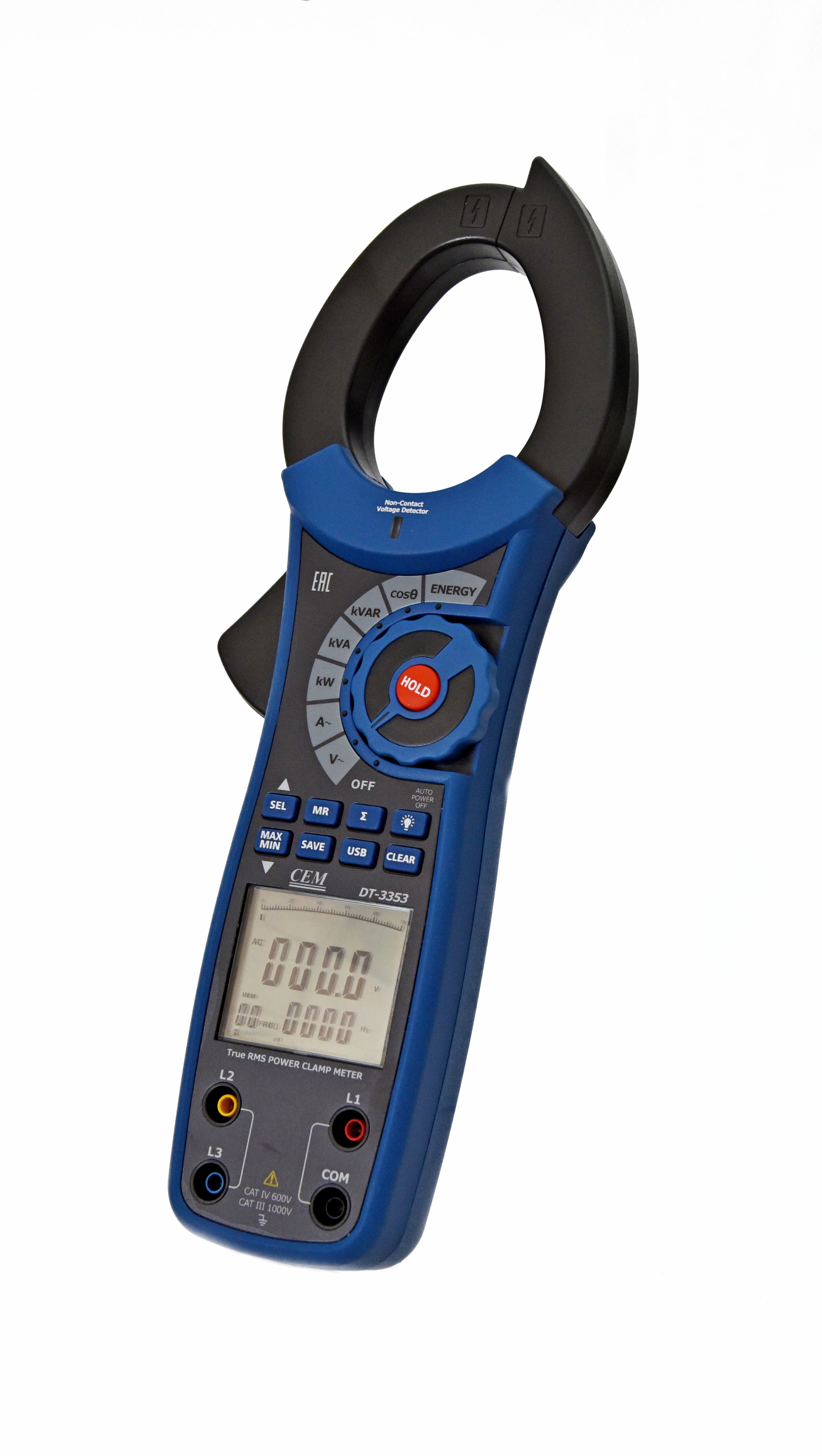 Клещи электроизмерительные, ваттметр DT-3353