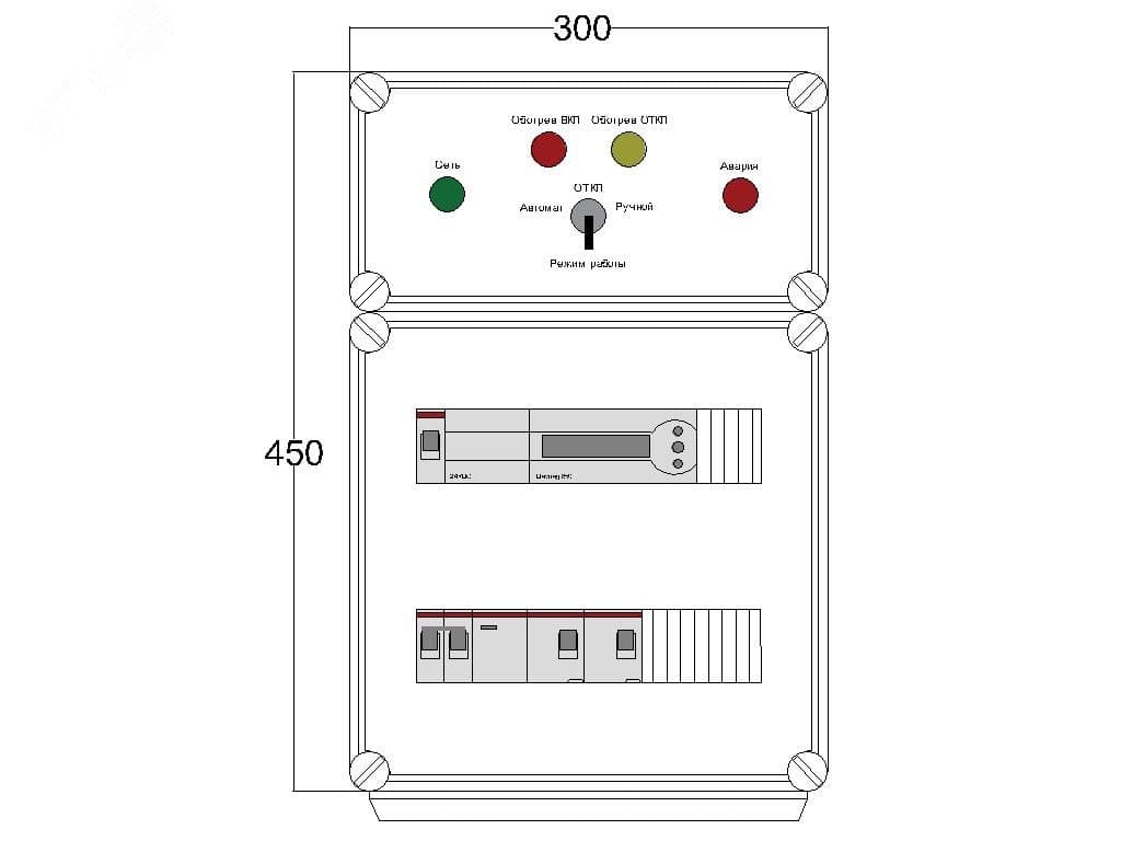 Щит управления электрообогревом DEVIBOX HR 2x4400 D850 (в комплекте с терморегулятором)