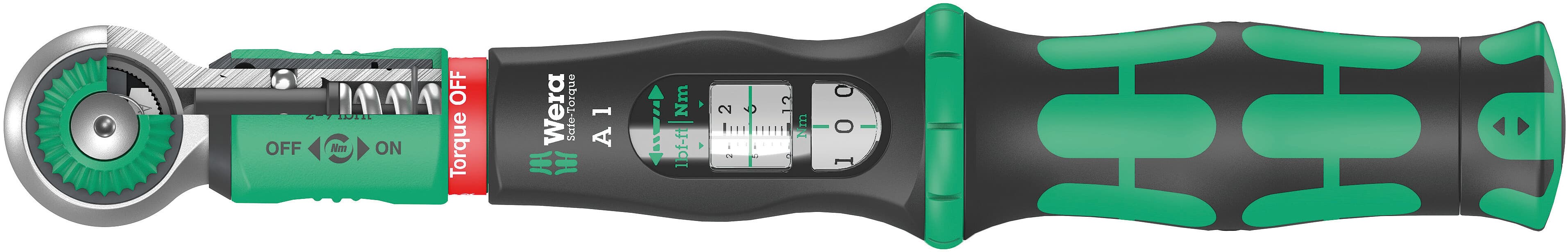 Ключ динамометрический , присоединительный квадрат 1/4'', 2-12 Нм, Safe-Torque A 1