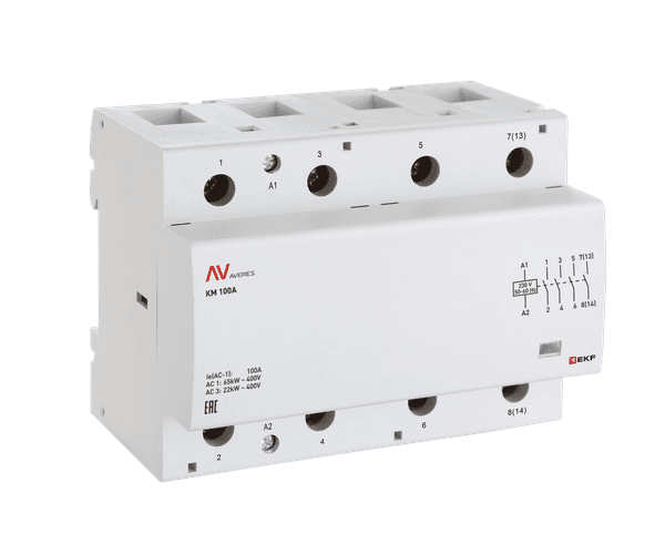 Контактор модульный КМ 80А 3NO+1NC 110VAC (6 мод.) AVERES EKF