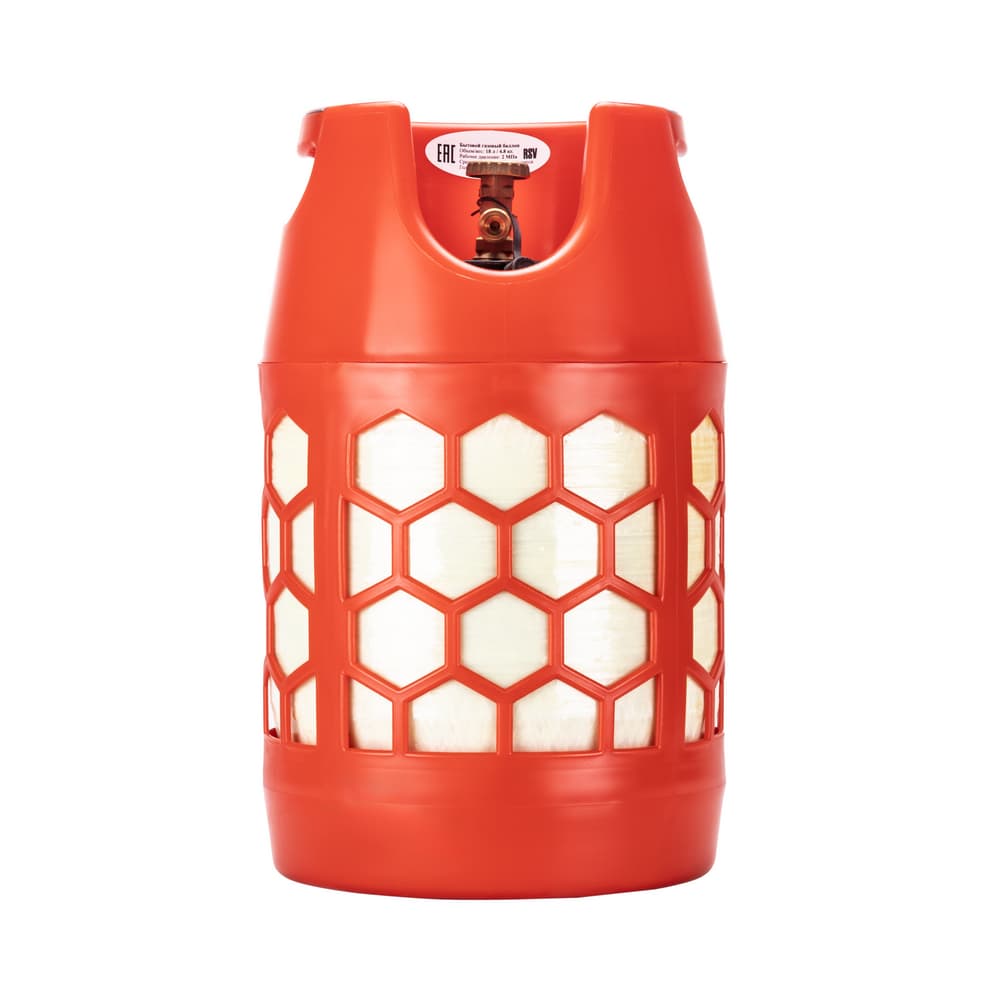 Баллон полимерно-композитный газовый, красный, 18 л LPG/СУГ RSV Composite