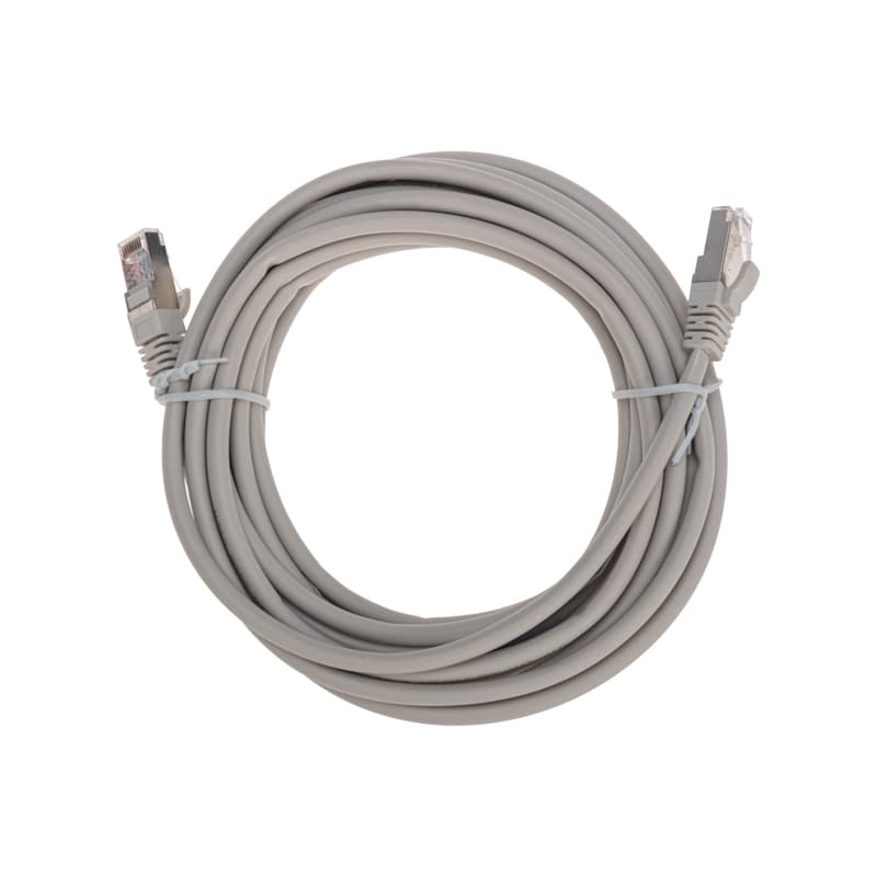 Патч-корд F/UTP, CAT 5e, RJ45-RJ45, 26AWG, LSZH, серый, 5м,