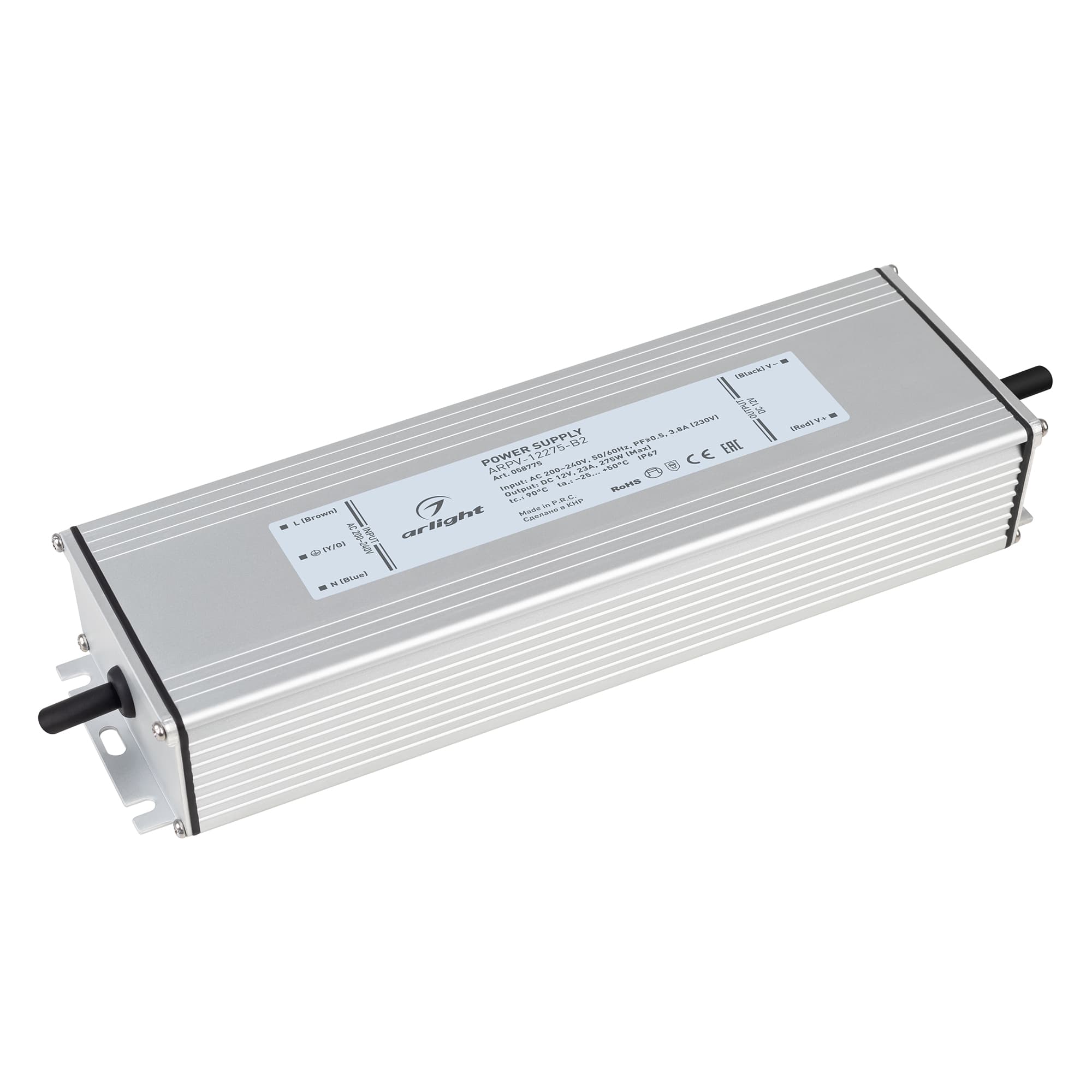 Блок питания ARPV-12275-B2 12V, 23A, 275W, IP67, металл, 3 года