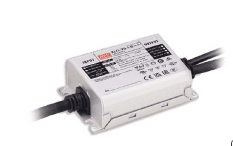 Источник питания AC-DC, 21Вт, стабилизатор тока, IP67, вход 90…305В AC, 47…63Гц, ККМ, выход 500мА/25.2…42В, изоляция 3750В AC, в кожухе 95х63х30мм, -40…+80°С (корпус), димминг 3 в 1