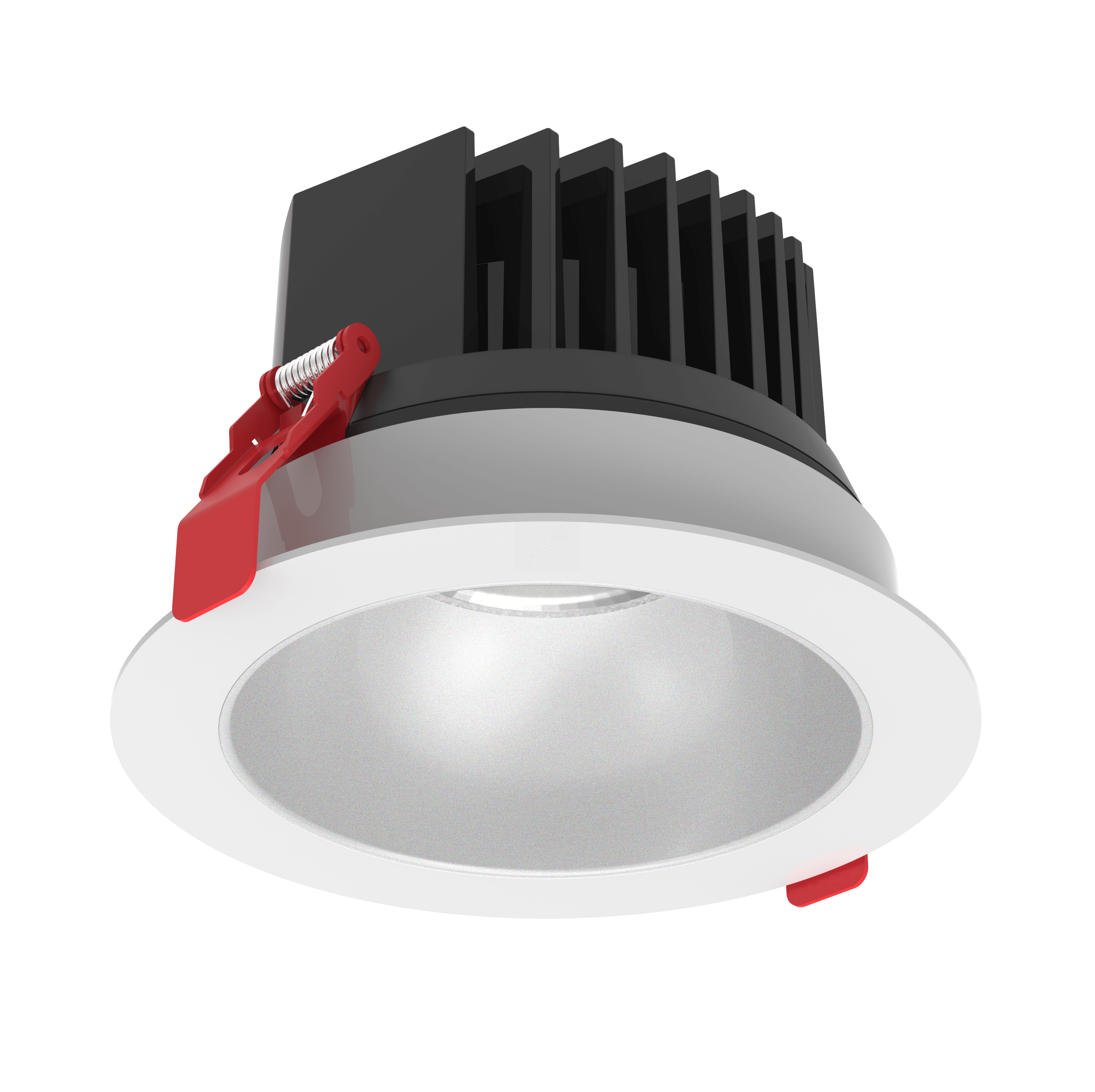 Светильник светодиодный ДВО-25Вт DL-SPARK 4000K 60 град 150x105mm бел.IP44 с матовым серебристым рефлектором