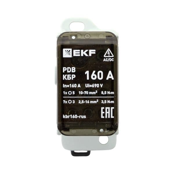 Клеммный блок распределительный КБР 160A EKF