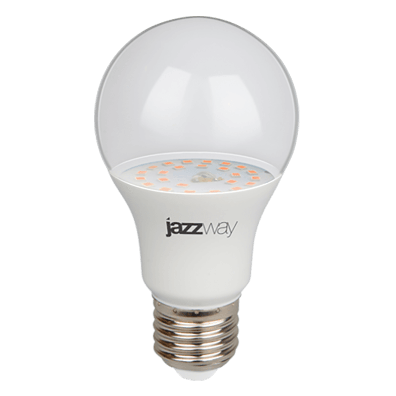 Лампа светодиодная LED 15Вт A60 Е27 прозрачная ( для растений)