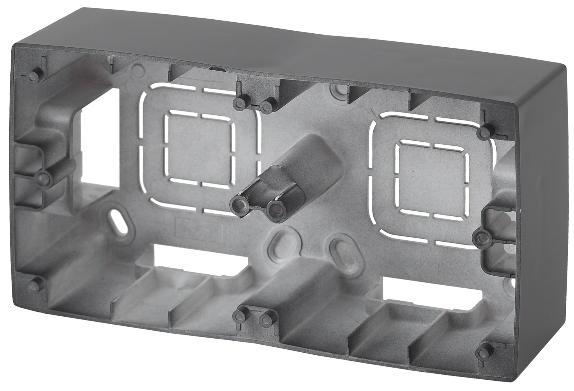 Коробка накладного монтажа 2 поста, Эра12, графит 12-6102-12