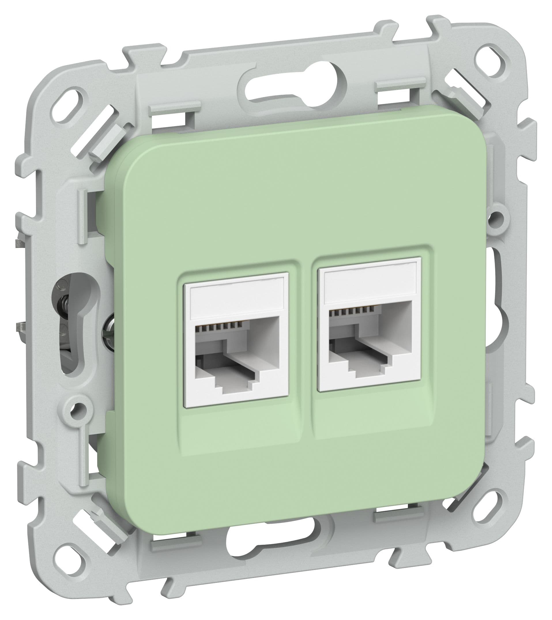 FLITE Розетка 2-местная компьютерная RJ45 категория 6 UTP РК6-2-0-ФлФ фисташковый IEK