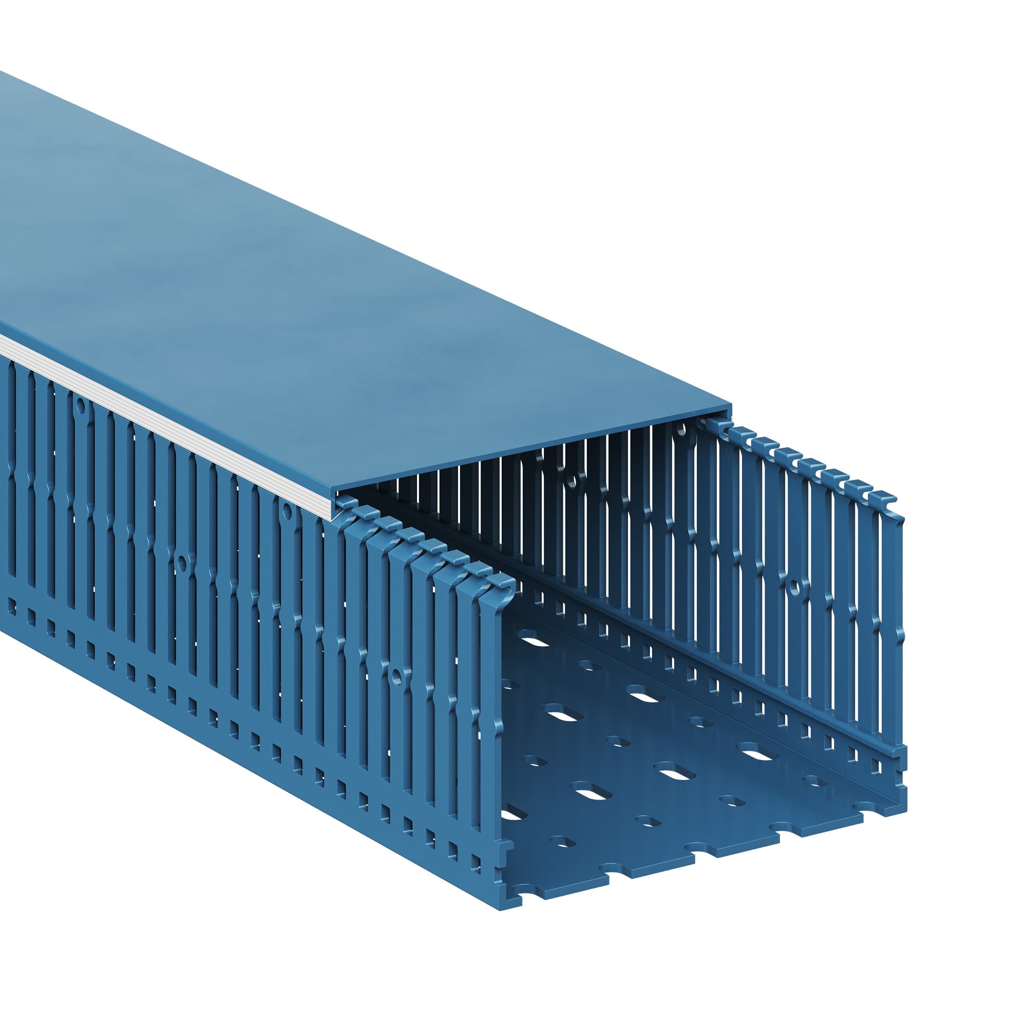 Короб перфорированный синий RL6 120x80