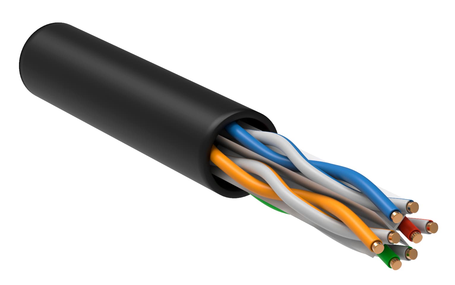 Витая пара U/UTP кат 6 4 пары 23AWG 305м черный