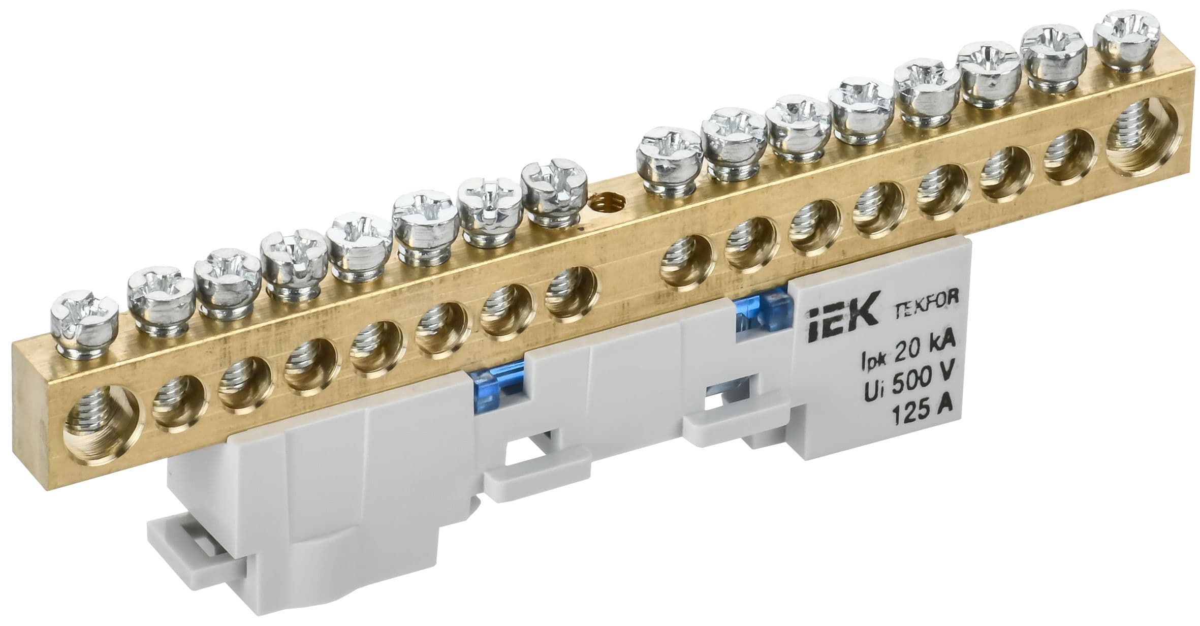 TEKFOR Шина N ноль неизолированная на универсальном держателе 8х12-16-С IEK