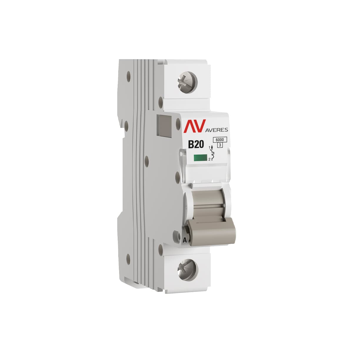 Выключатель автоматический AV-6 1P 20A (B) 6kA AVERES