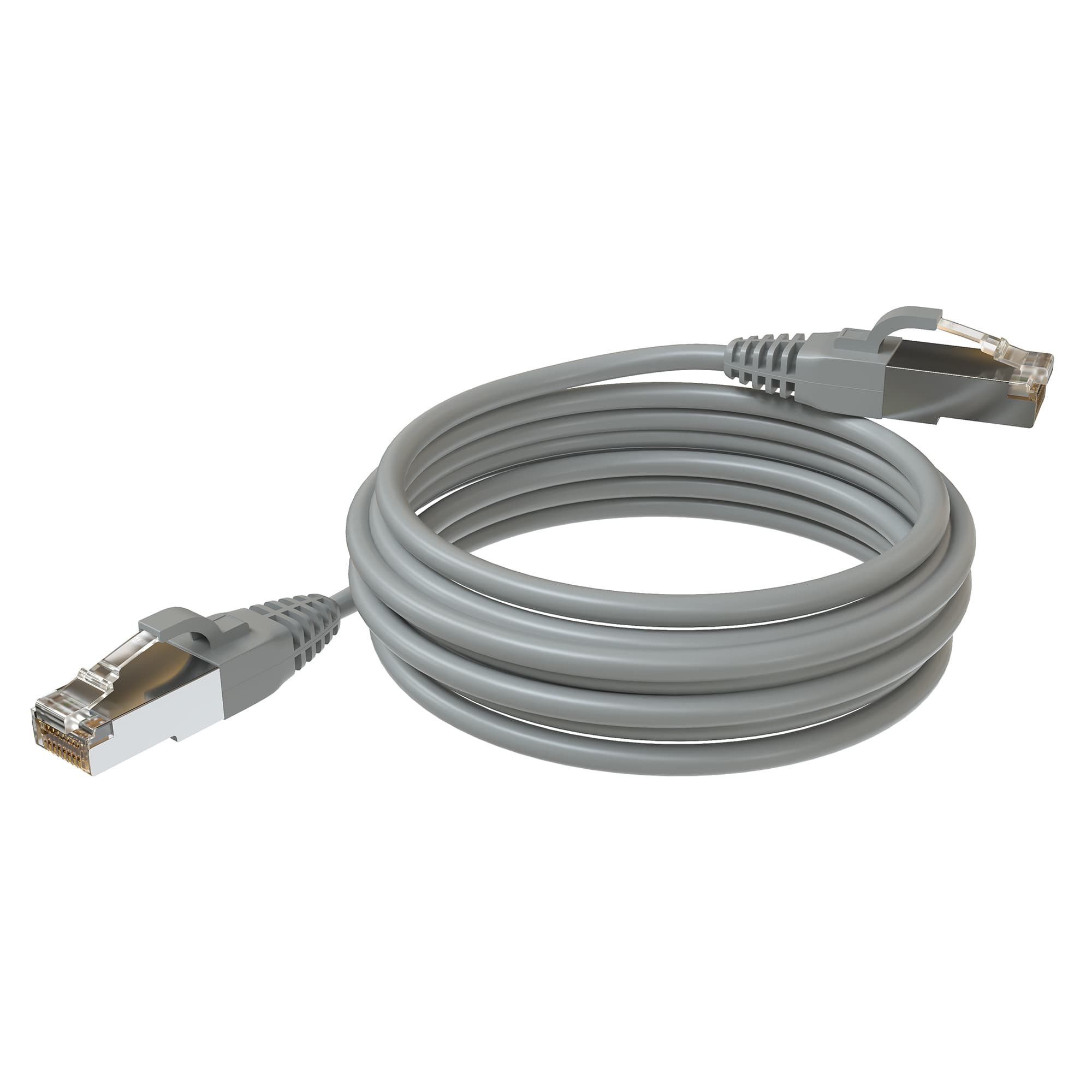 Патч-корд F/UTP, категория 5е, 2xRJ45, экранированный, серый, LSZH, 5 м