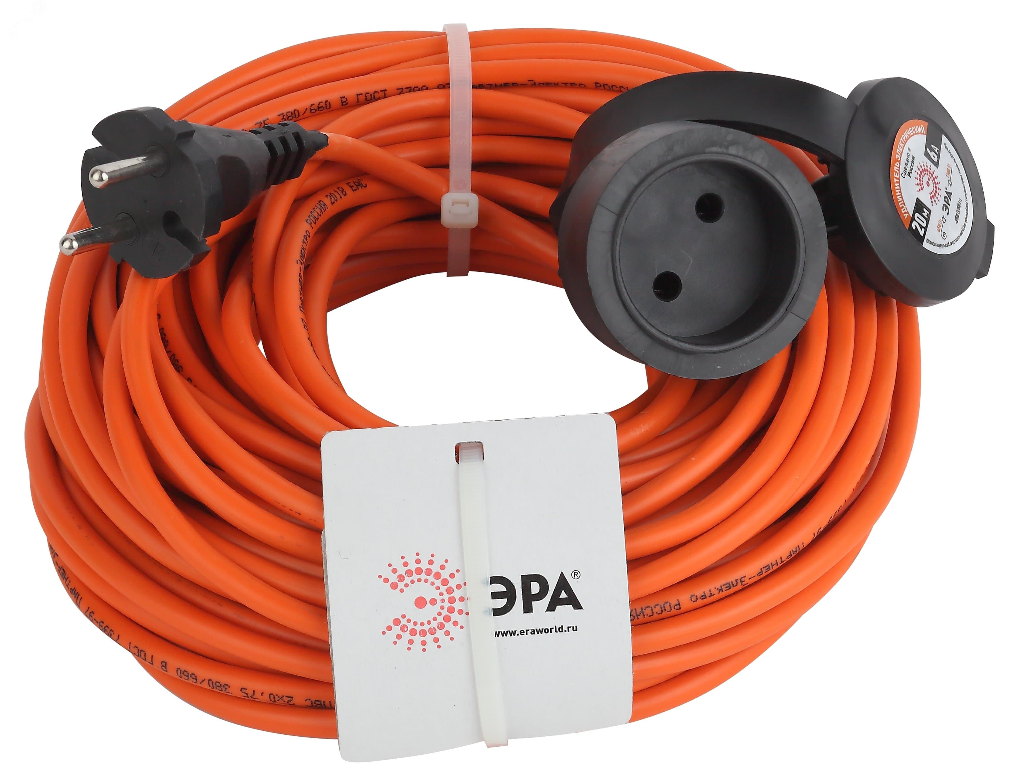 Удлинитель силовой UPx-1-2x0.75-20m-IP44 в бухте б/з 1 гнездо 20м ПВС 2х0.75 UPx-1-2x0.75-20m-IP44