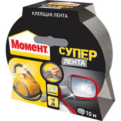 Лента клеящая Супер Лента Момент, 10 м бл (серебр)