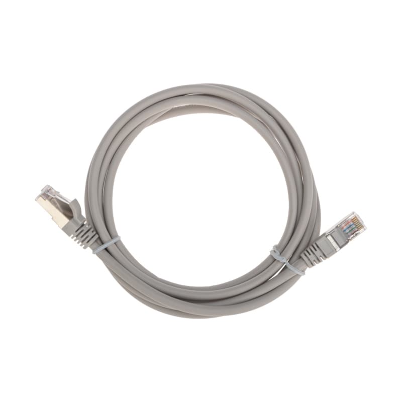 Патч-корд F/UTP, CAT 5e, RJ45-RJ45, 26AWG, LSZH, серый, 2м,