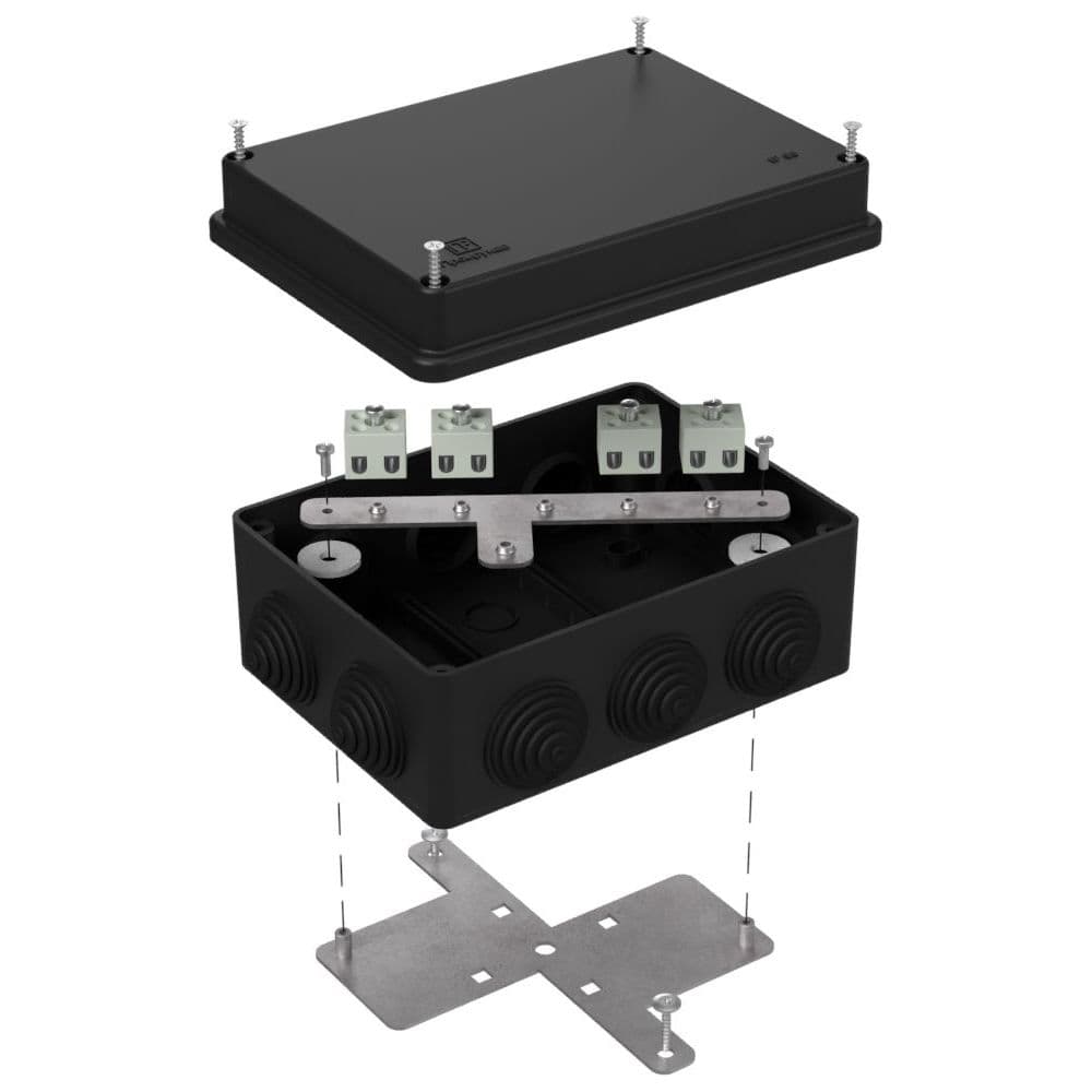 Коробка огнестойкая для о/п 40-0310-FR1.5-8 Е15-Е120 RAL9005 150х110х70 (6 шт/кор)
