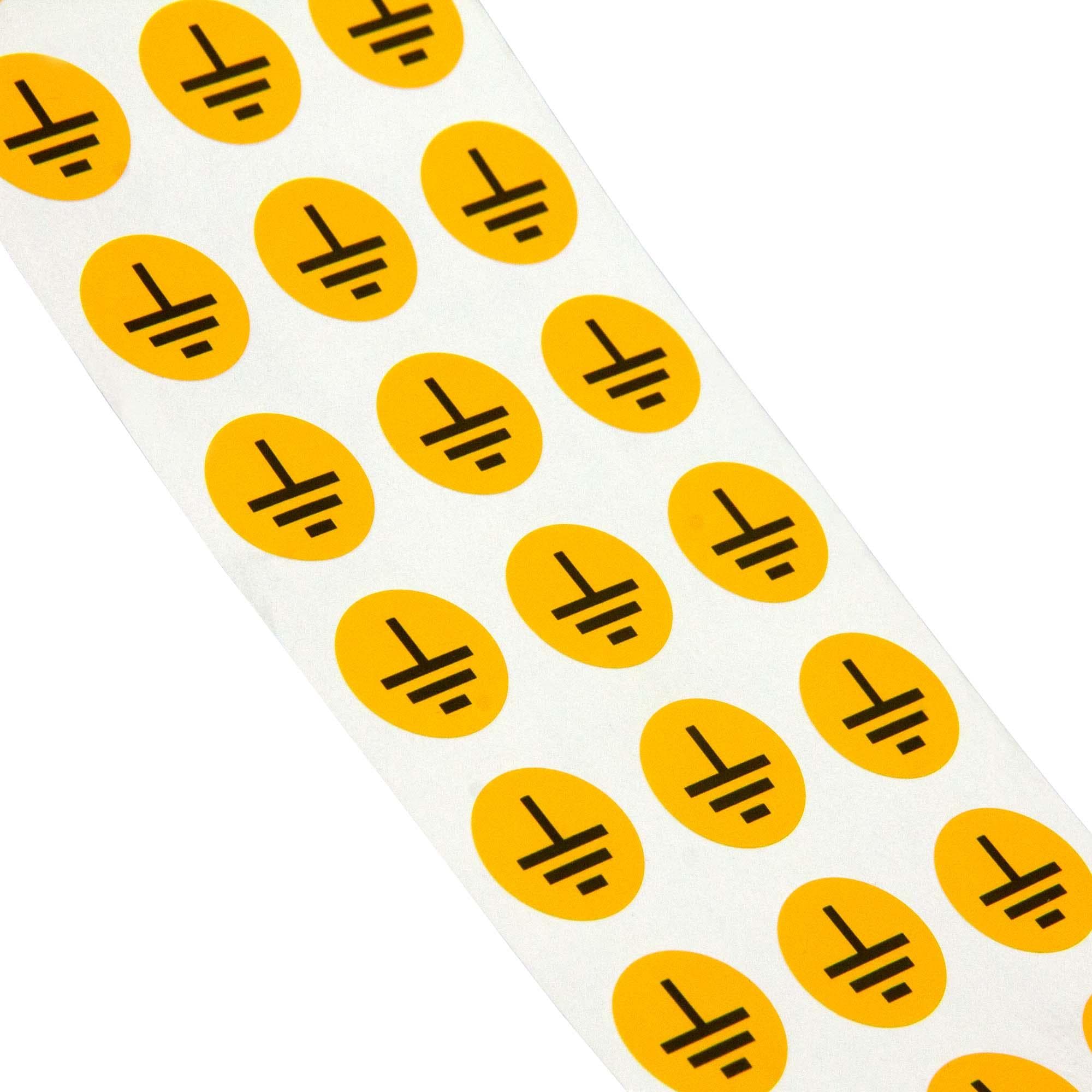 Знак "Заземление", винил. Диаметр 40мм, круг.     Упаковка - 500шт.