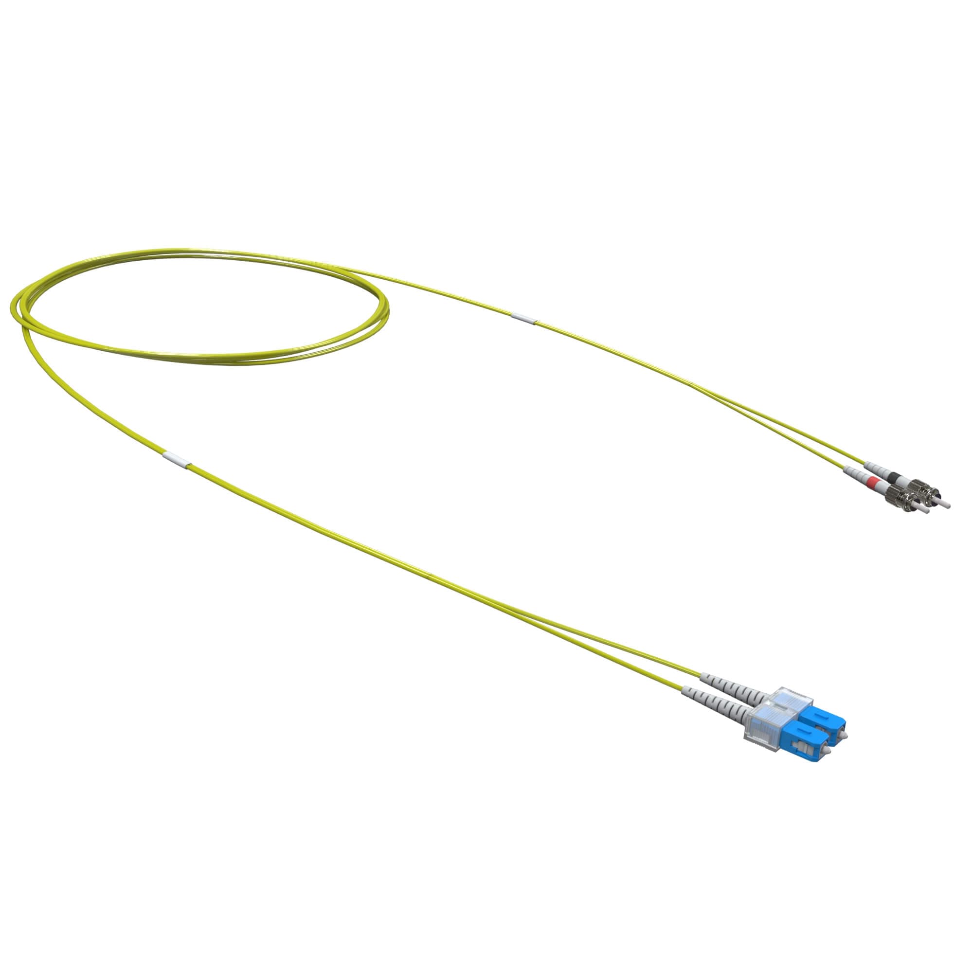 Патч-корд оптический переходной двухволоконный (Duplex) SC-UPC/ST-UPC, 9/125 OS2, 1 м