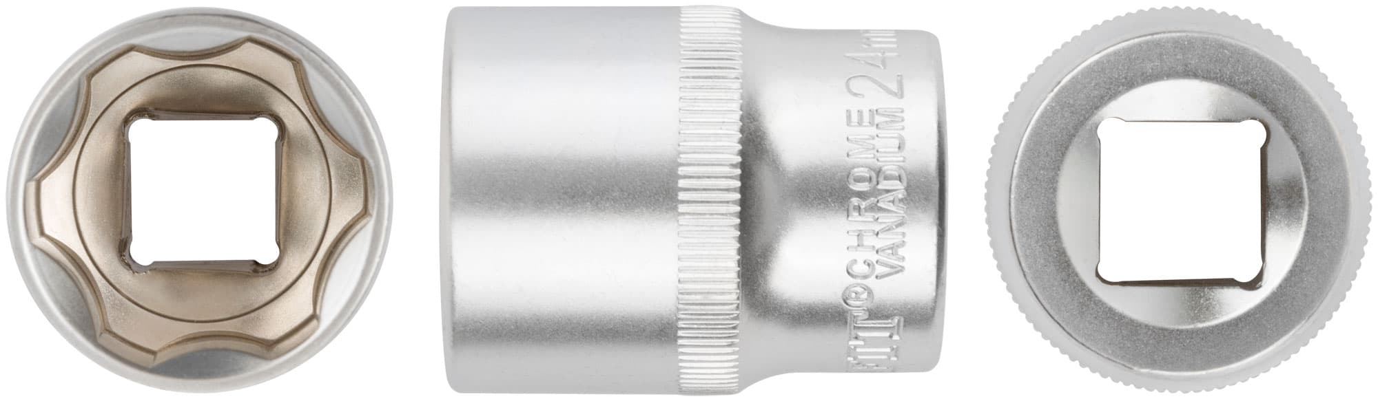 Головка 6-гранная CrV 1/2'' 24 мм