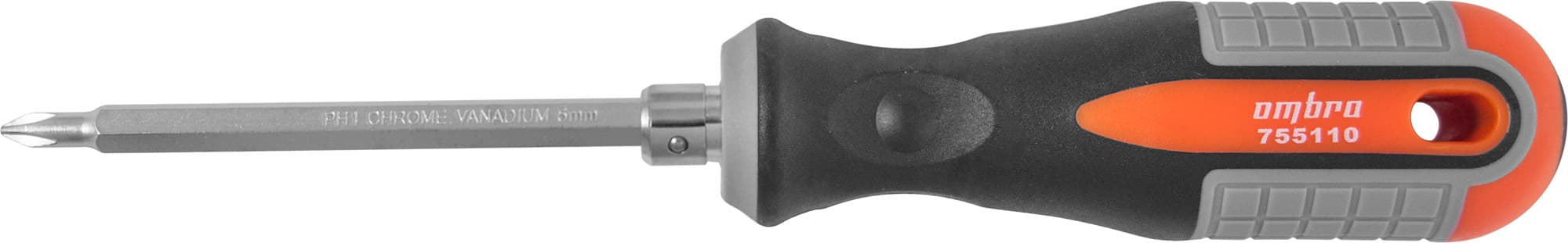 Отвертка стержневая двусторонняя ROUND GRIP, РН1,SL5x100 мм
