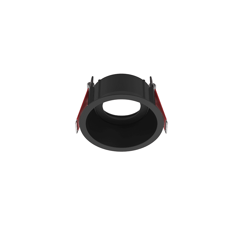 Рамка для модульного светильника FLEX 50 03 круглая встраиваемая утопленная 85х65мм RAL9005 черный муар поворотная