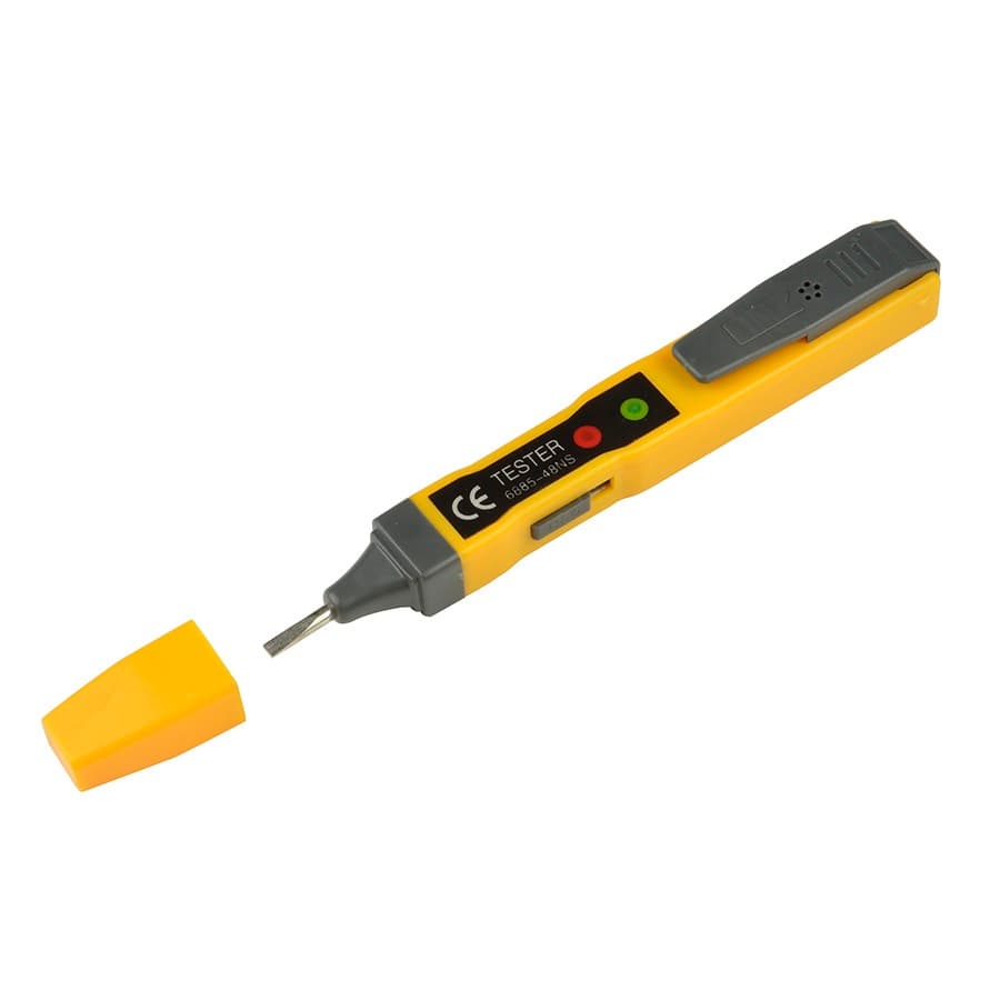 Отвертка-пробник UVT-E25 140/1000V YELLOW-GREY индикаторная шлицевая, 140мм.