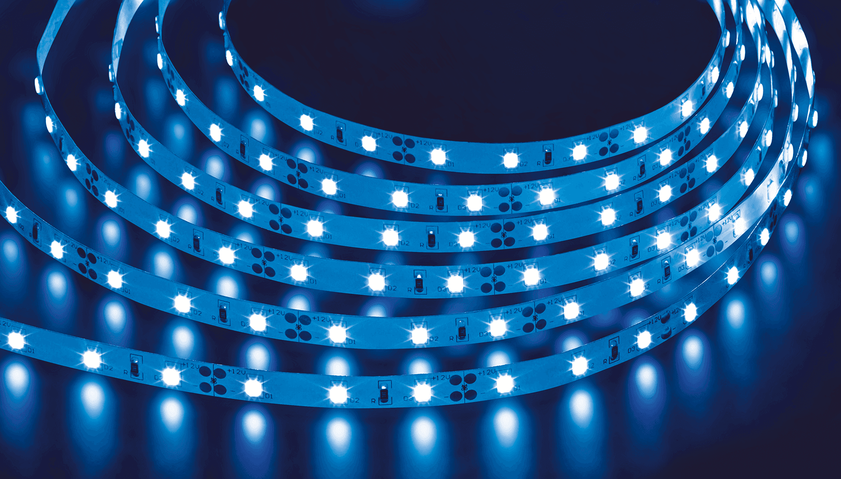 Лента светодиодная 4.8Вт/м 12В синий IP20 60LED/м NLS-3528 5м