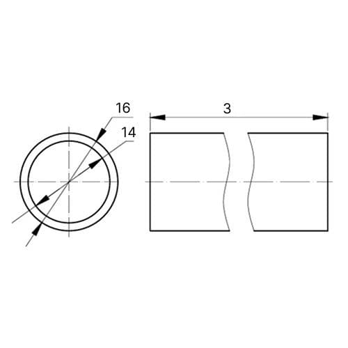 Труба из нержавеющей стали AISI 316L ?16x1x3000 мм