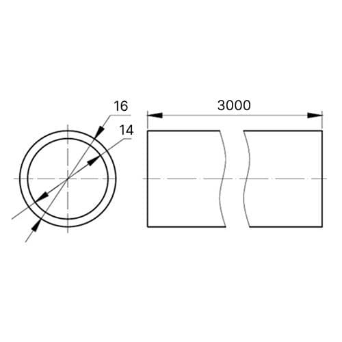 Труба из нержавеющей стали AISI 316L ?16x1x3000 мм