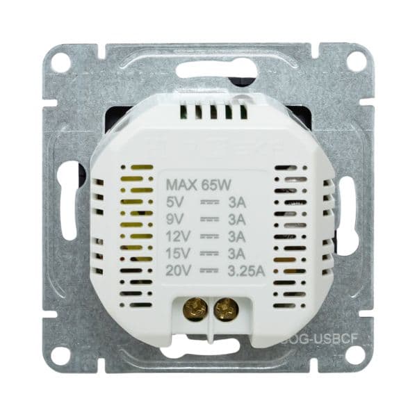 Механизм розетки USB-С  быстрая  графит Эпика EKF