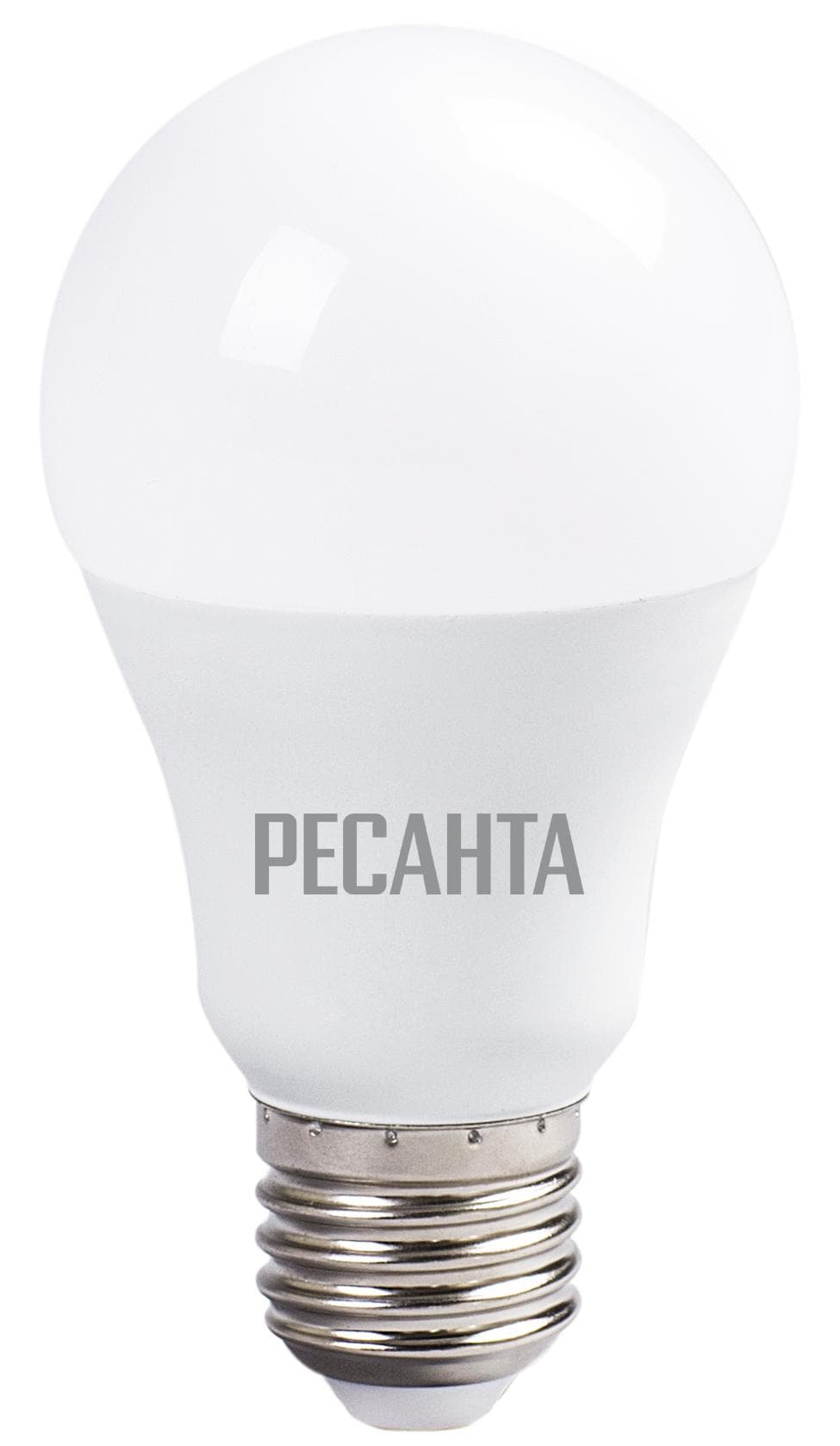 Лампа светодиодная LL-R-A60-13W-230-4K-E27 (груша, 13Вт, нейтр., Е27) Ресанта